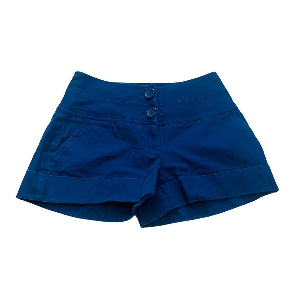 10/$25🦋 The Limited Navy High Rise Cuffed Chino Shorts - Size 0